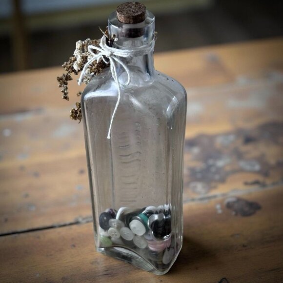 Antique California Fig Syrup Co. Glass Bottle w Cork Vintage Decor Embossed Text - Picture 5 of 7